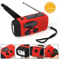 Multifunctional Solar Hand Crank Radio FM AM WB NOAA Weather Radio 2000mAh USB Charging Emergency LED Flashlight Power Bank