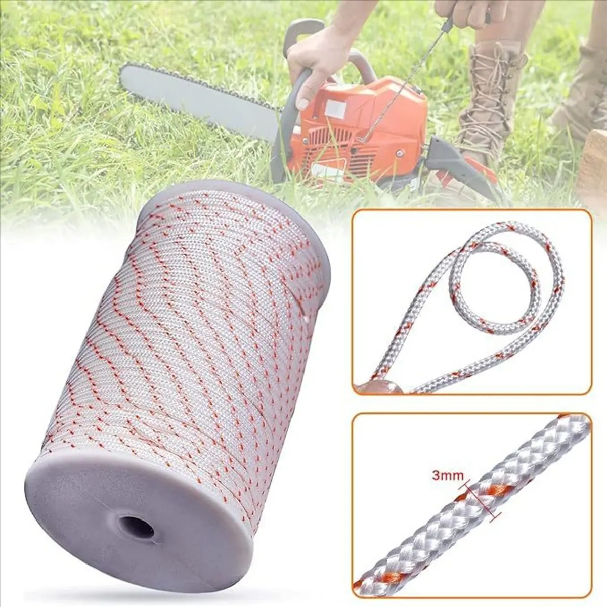 DT142 TRENDY~ Rope 100m Fit for Oleo- Efco Dolmar Chainsaw Brushcutter