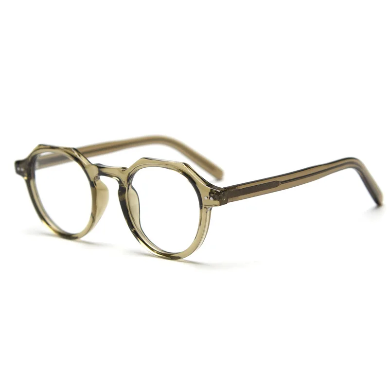 CATERSIDE Retro Polygonale Brille Männer TR Rahmen Hochwertige Brillen für Frauen Transparente Gläser Business Brillen – Detail 15