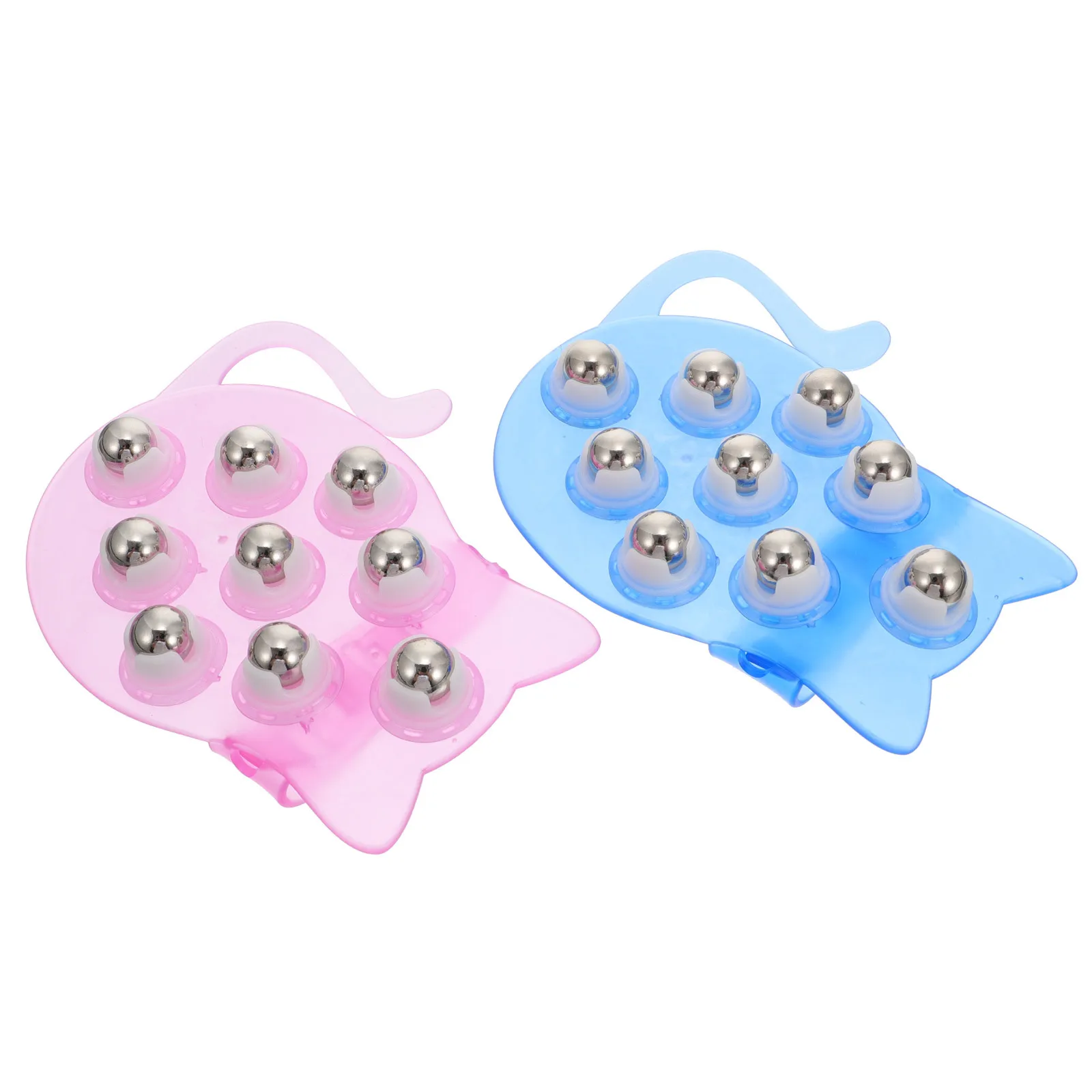 1 set massaggiatore per il corpo a forma di gatto 9 sfere metalliche rotanti rotazione di 360 gradi ovunque sollievo dall'affaticamento regalo di festa