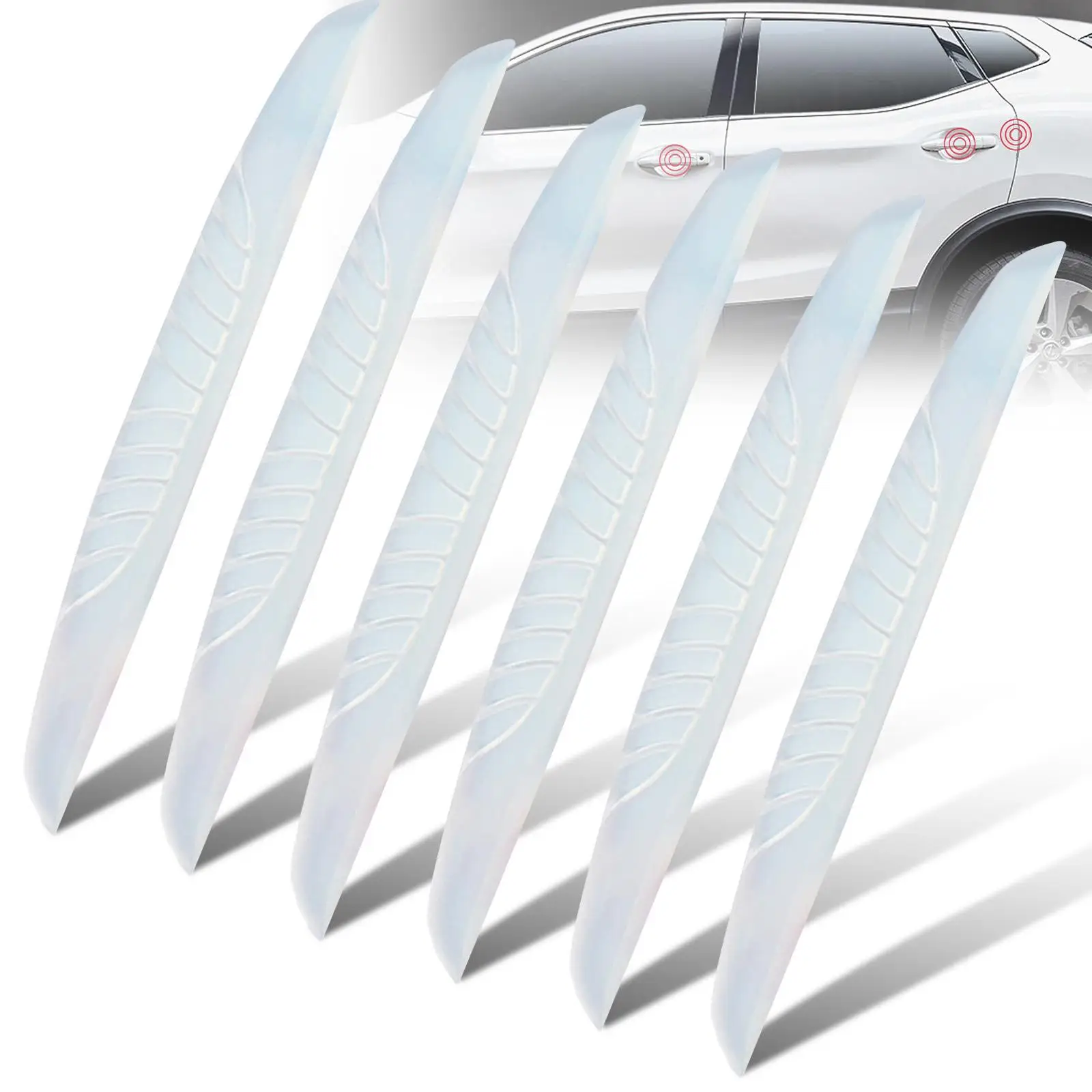 

6pcs Invisible Waterproof Car Door Anti-Collision Scratch Strip Rearview Mirror Stickers Edge Transparent Handle Protector