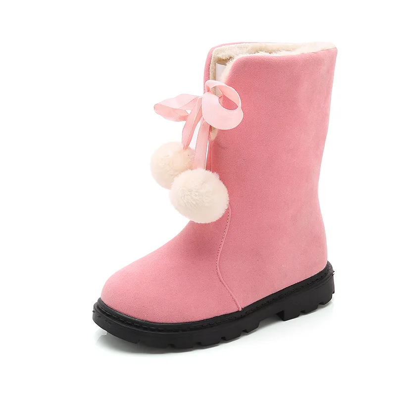 2021 Winter New Girls Boots Warm Cotton Boots Princess Long Children\'S Shoes Kids In The Boots 3 4 5 6 7 8 9 10 11 12 Year Old