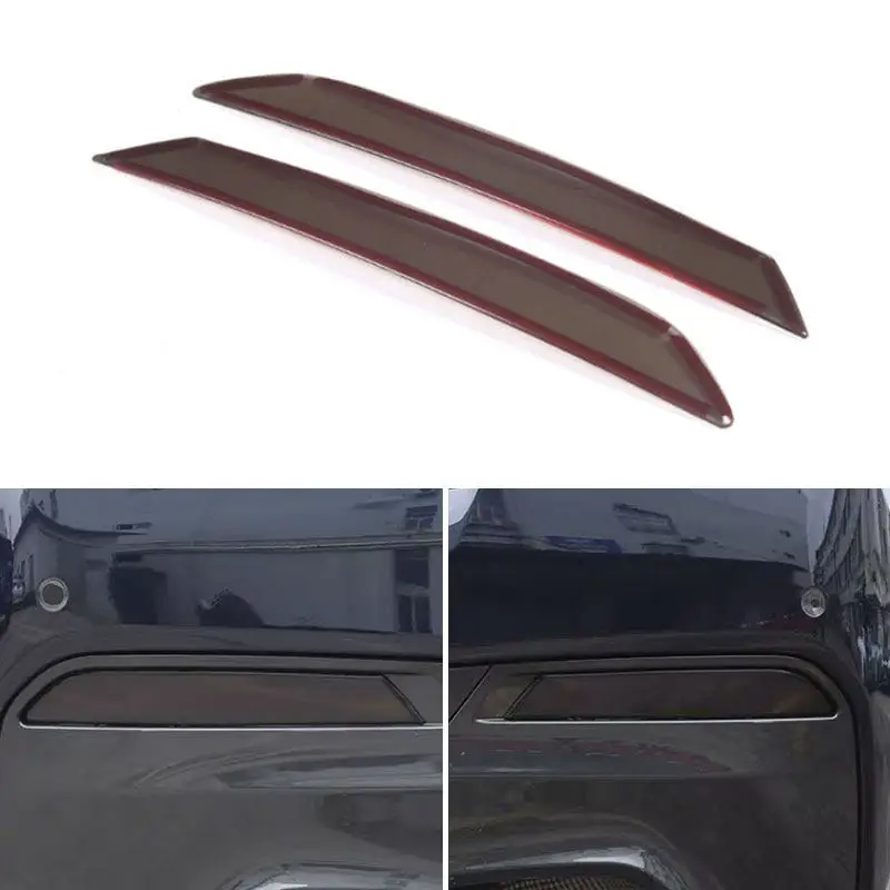 For BMW 5 Series G30 G31 2018 2019 2020 2021 2022 Smoked Black Car Accessories Rear Tail Fog Light Lamp Cover Decoration Trim