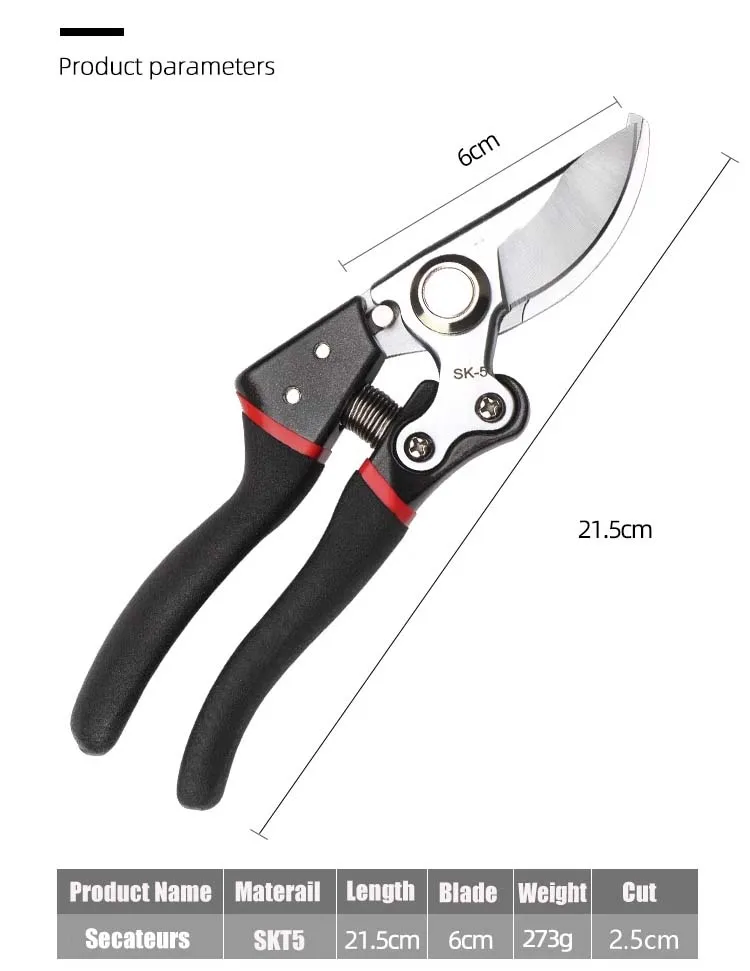 SK5 Stahl Garten Hand Pruner Obstgarten Schere Langlebiges Baum Trimmen Werkzeug für Beschneiden Obst Bäume Garten Schneiden Werkzeuge – Detail 11