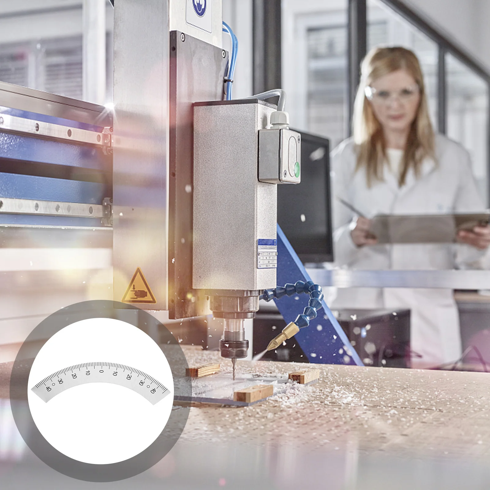 

Scale Ruler 45 Degree Angle Plate Ruler Compact Small Protractor Milling Machine Measuring Gauging Tool Wear Resistant