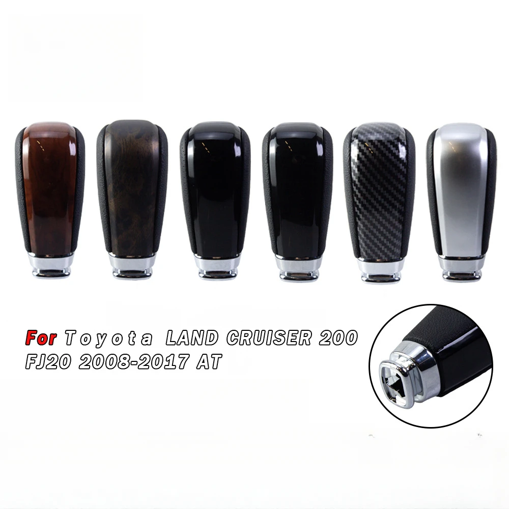 

Gear Shift Knob Lever Switch Shifter Knob Leather For Toyota Prado FJ 150 Cruiser 2010-2017 Automatic Shift Lever Handle