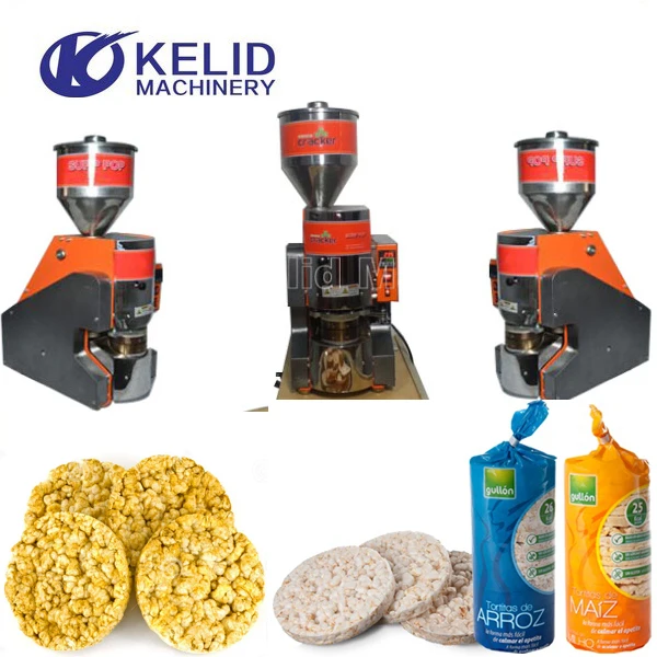 Automatic popped puffing rice cake making machine