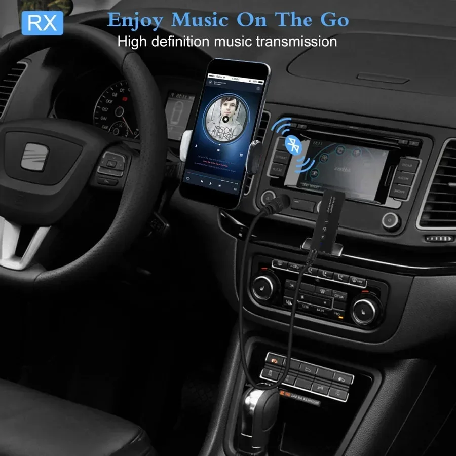 Alynic 3 IN 1 ricevitore Bluetooth trasmettitore Stereo Bluetooth 5.0 4.2 Audio AUX Jack da 3.5mm per TV PC Car Kit adattatore Wireless