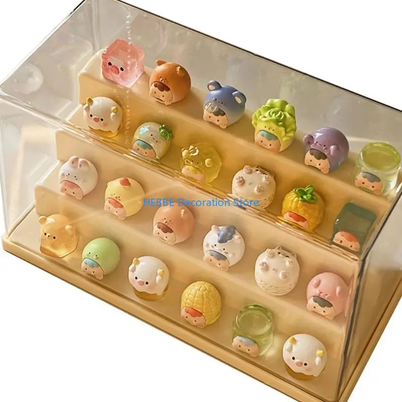 B0KC Portable Acrylic Display Case Organizers For Home Decors And Collection Protect