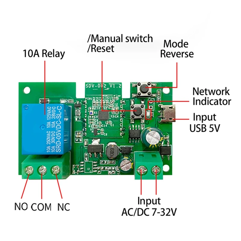 Wifi smart switch ewelink diy timer rf433 fernbedienung 1ch 7-32v 2,4g wifi home automation modul für alexa google home einfach zu bedienen