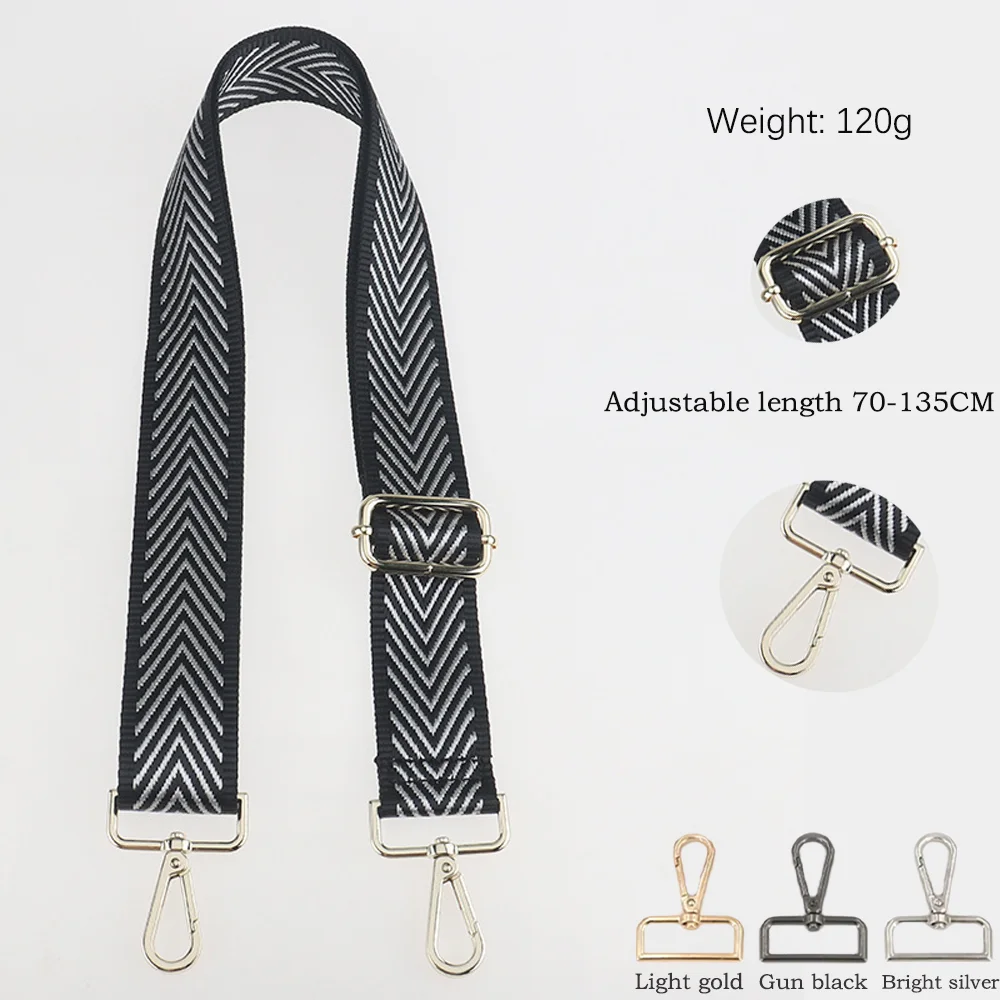 

3.8CM Nylon Shoulder Strap Diy Exquisite Embroidery Universal Fashionable Durable Precision Woven Diagonal Shoulder Strap