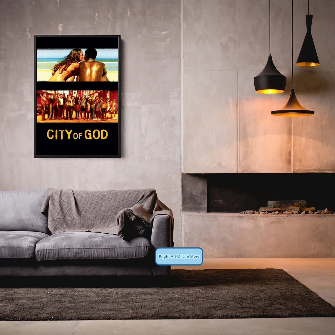 مدينة الله الفيلم المشارك ديكور المنزل طلاء جدران (بدون إطار)