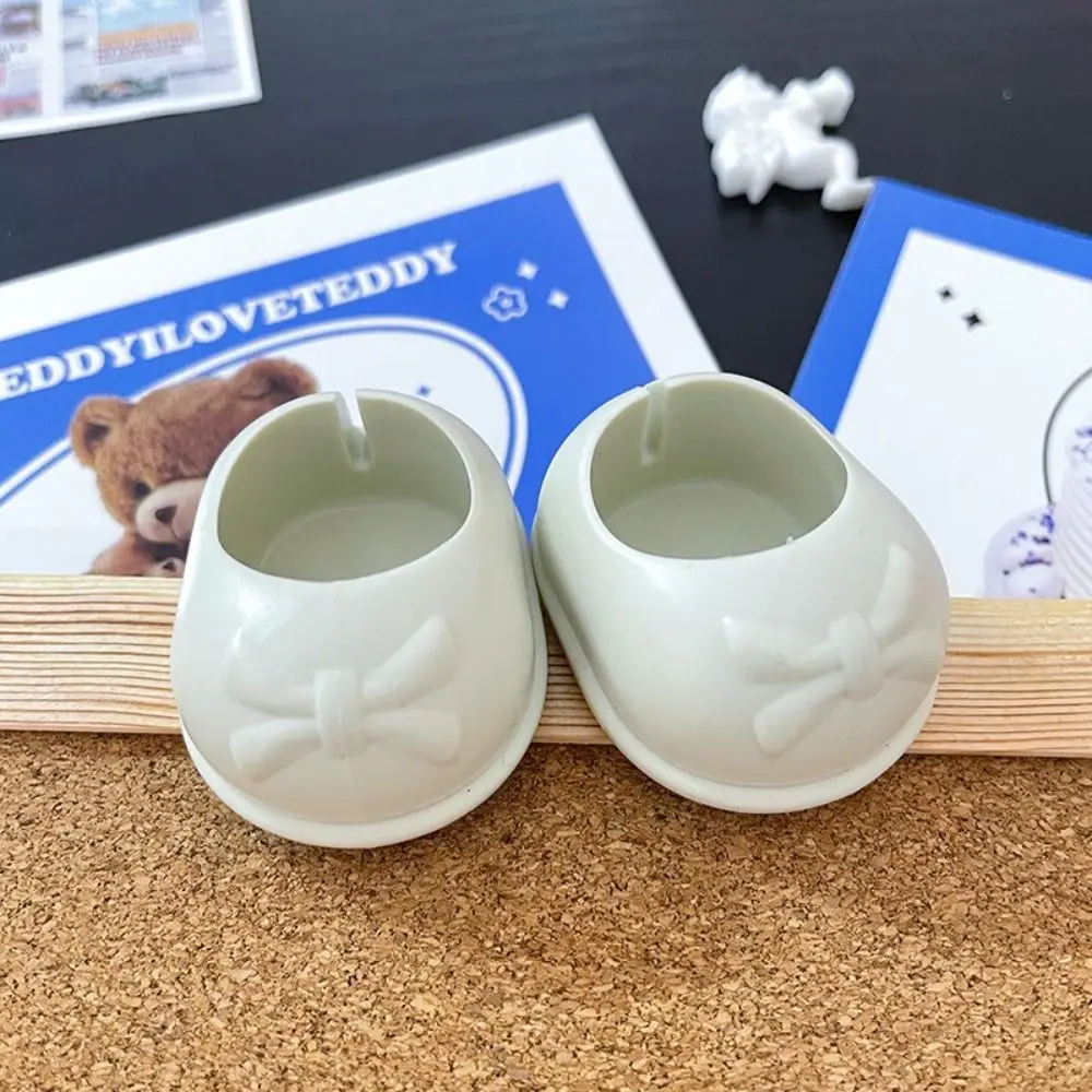 1Pair New with Bowknot Pattern 20cm Cotton Shoes Colorful DIY Accessories Cute Round Toe Shoes