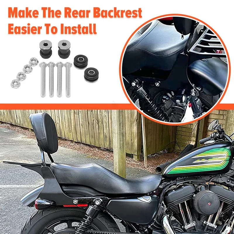 Akcesoria motocyklowe odpinane oparcie Sissy Bar dokowanie sprzętu do Harley Sportster XL1200 XL883 czterdzieści osiem 2004-później