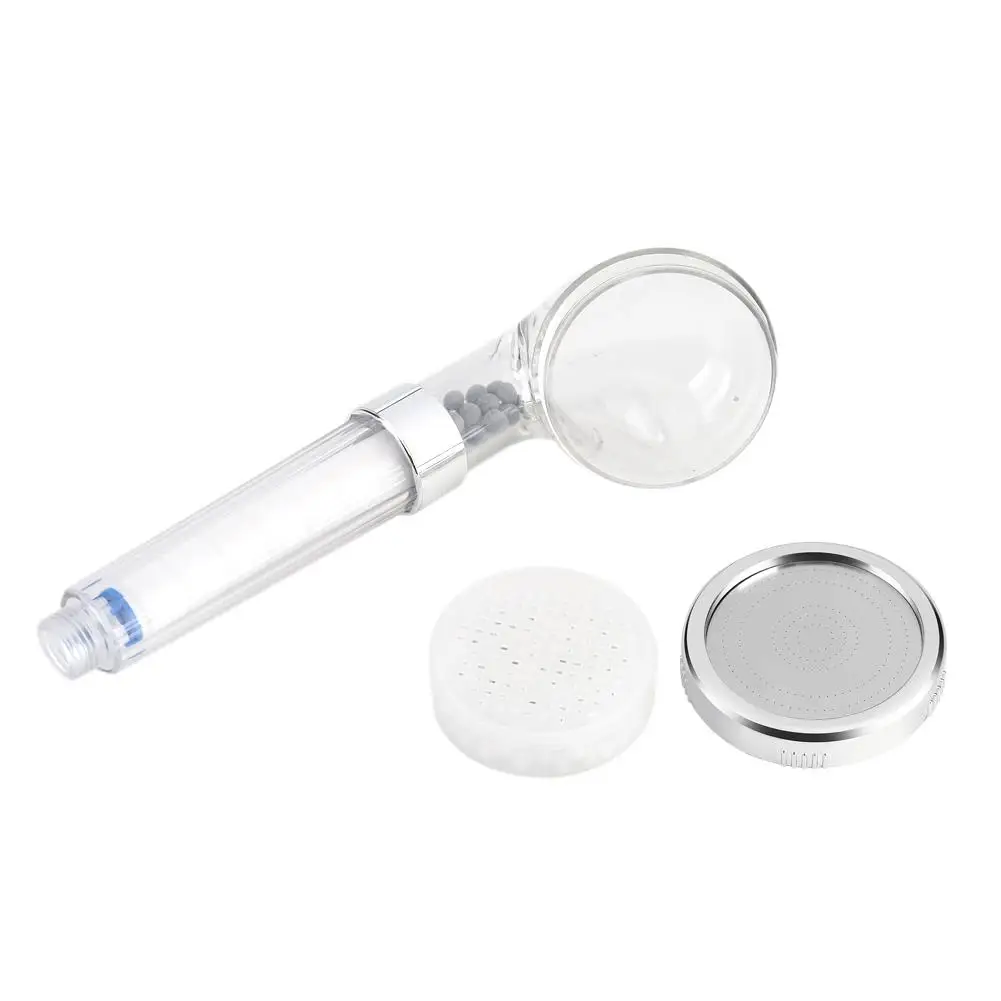 High Pressure Portable Handheld Shower Head Set - 1 Set with 3 Filters & Negative Ions for Water Saving