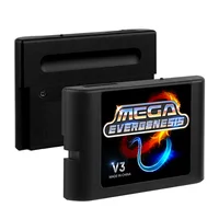 Para MegaDrive Genesis MD V3Pro emulador de unidad óptica MEGAKey FlashCart compatible con tarjeta de memoria de archivo 32X con tarjeta 4G TF
