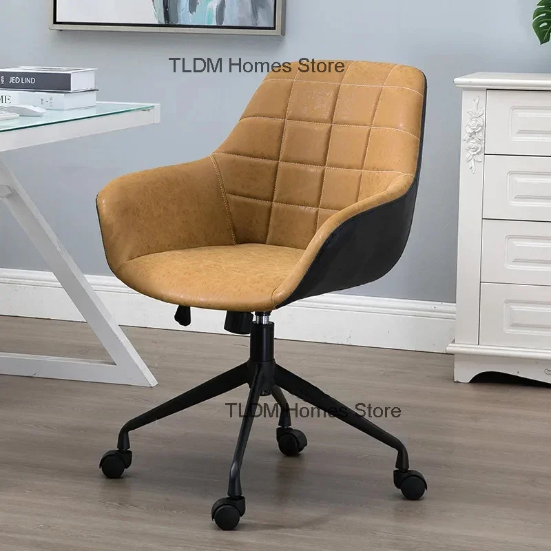 Light Luxury Office Furniture Computer Chair Home Desk Learning Office Chair Lifting Backrest Rotating Lift Swivel Office Chairs