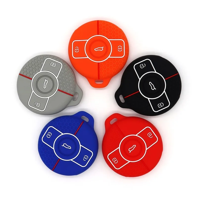 

Key cover for the new Mercedes-Benz Smart Elf 1, featuring a soft rubber cover with a cartoon soccer ball and doll pattern