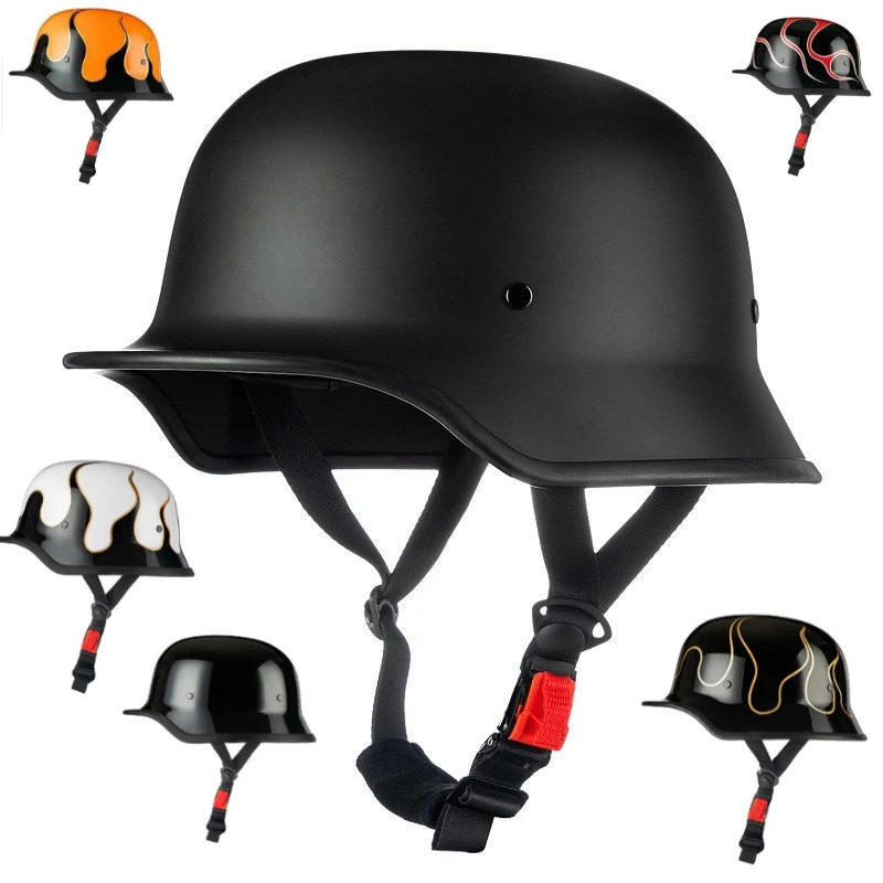 

Ретро немецкий винтажный мотоциклетный шлем на половину лица Capacete De Moto Casco Moto винтажный аксессуар для мотоцикла для безопасности мотоцикла