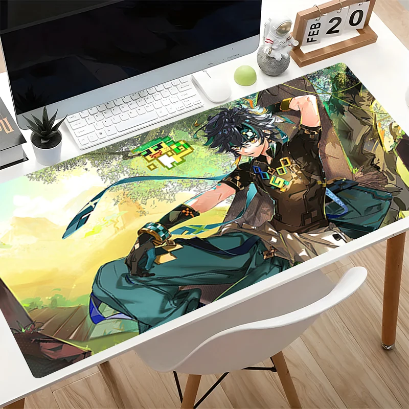 Mouse Pads Gamer Extended Desk Mat G-genshin Impact Kinich Keyboard Pad Non Slip Gaming Accessories Large PC Computer Mousepad