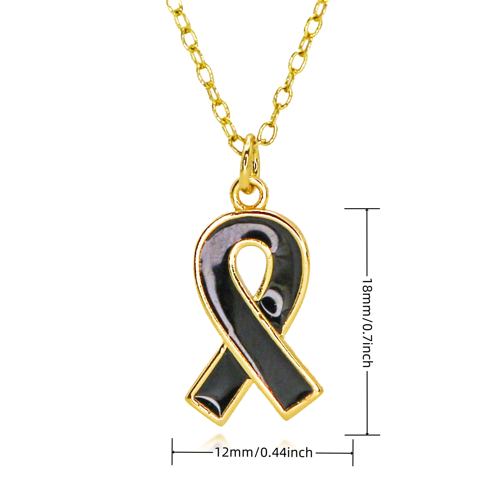 Gold Plated Enamel Breast Cancer Awareness Ribbon Pendant Necklace Soldier Safety Blessing Lucky Charms Bracelets Jewelry Gifts