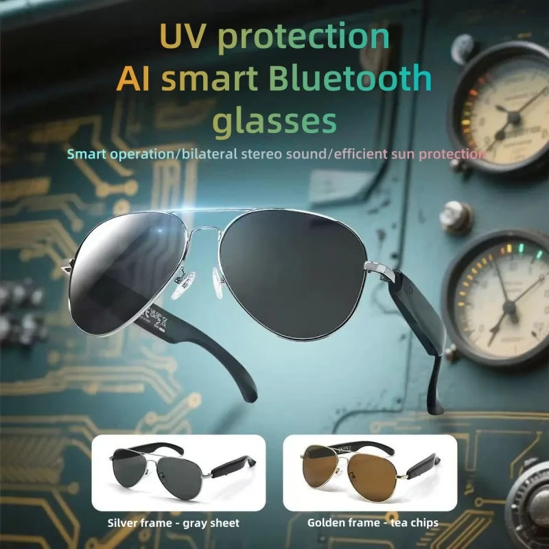 

F18 smart glasses of AI Intelligent Translation Glasses Sunglasses Voice Remote Control Music Eyewear Waterproof Eyeglasses