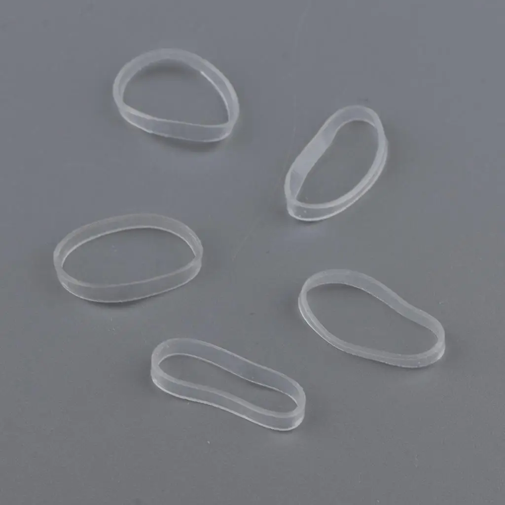 Stretchable Rubber Bands 100 Pieces TPU Clear Elastic Hair Holder Ring for Women Kids Braiding Office Household Package