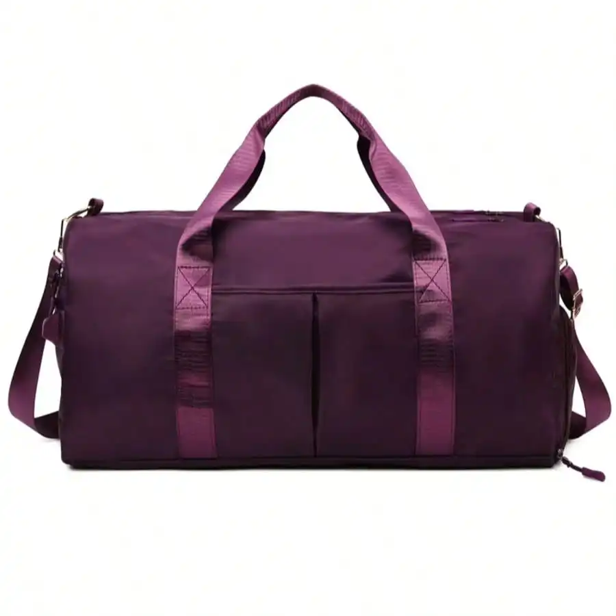 

Large Capacity Waterproof Gym Bag For Women Men With Shoes Compartment Wet Pocket Travel Duffel Bag