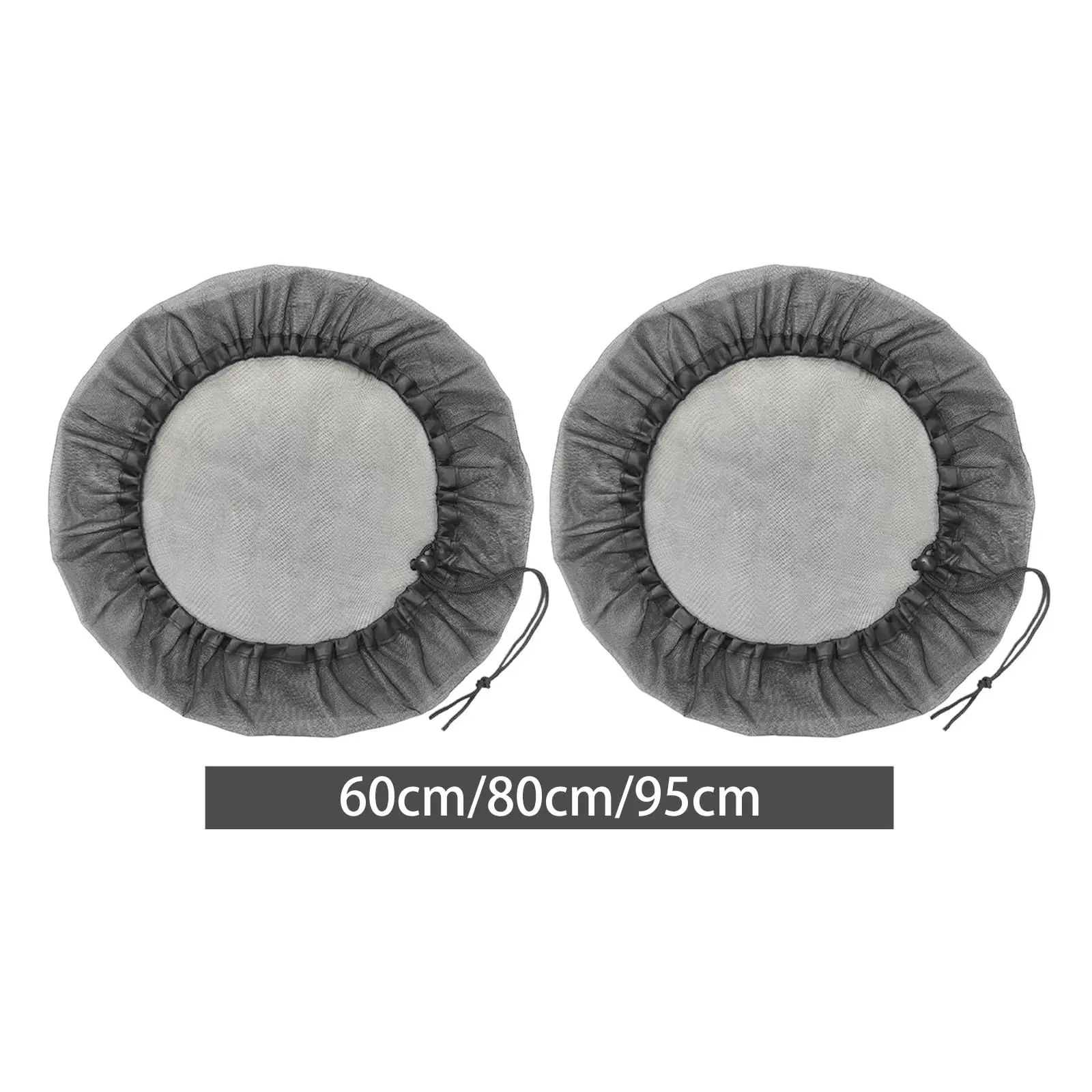 2 Pieces Rain Bucket Fine Mesh Cover Quick Installation with Drawstring