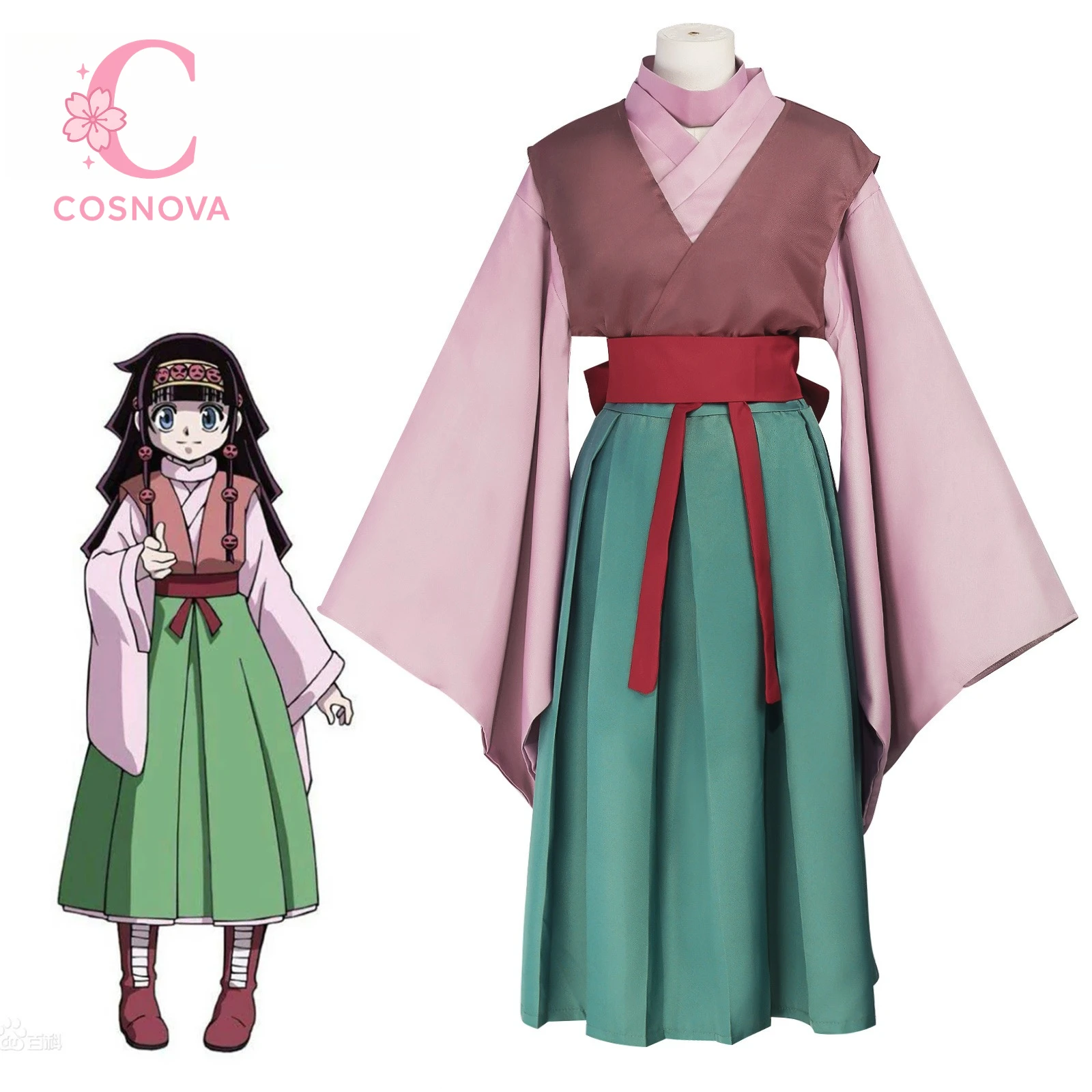 

Hunter x Hunter Alluka Zoldyck Косплей Костюм Женский наряд Полный комплект Платье с персонажем аниме Вечеринка Тенденция Стиль Винтаж Шик