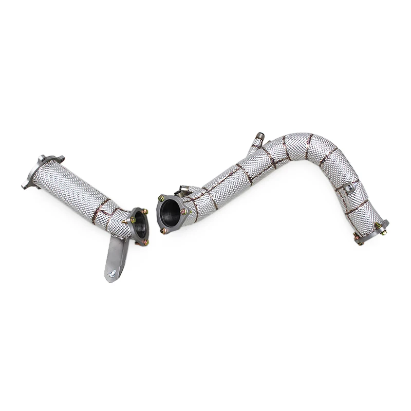 Yooking Tainless Steel Free Flow Pipe Direct Downpipe For Audi A5 2.0T 8W 2021-2023 Exhaust Downpipe Front Pipes With OPF