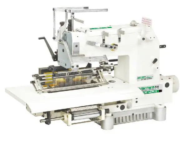 ST008 - 33048 P/VSM Máquina de coser industrial de 33 agujas de doble cadena para smocking, máquina de coser industrial de cama plana y múltiples agujas