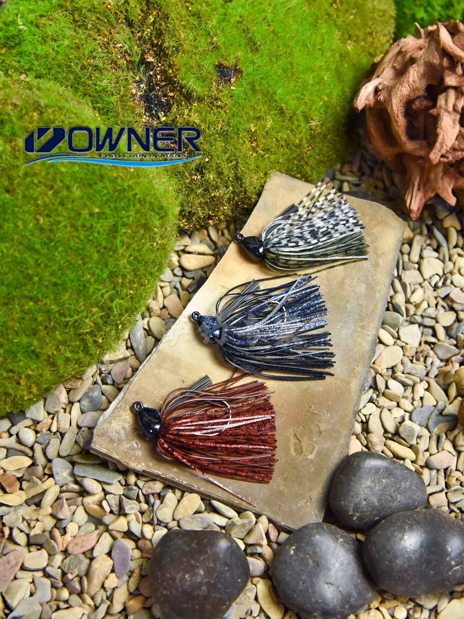 

Ona OWNER Bad Road RJ-10 Bearded Man Barrier Glue Group JIG Lead Head Hook, Luya Fish Hook 8g~ 14g