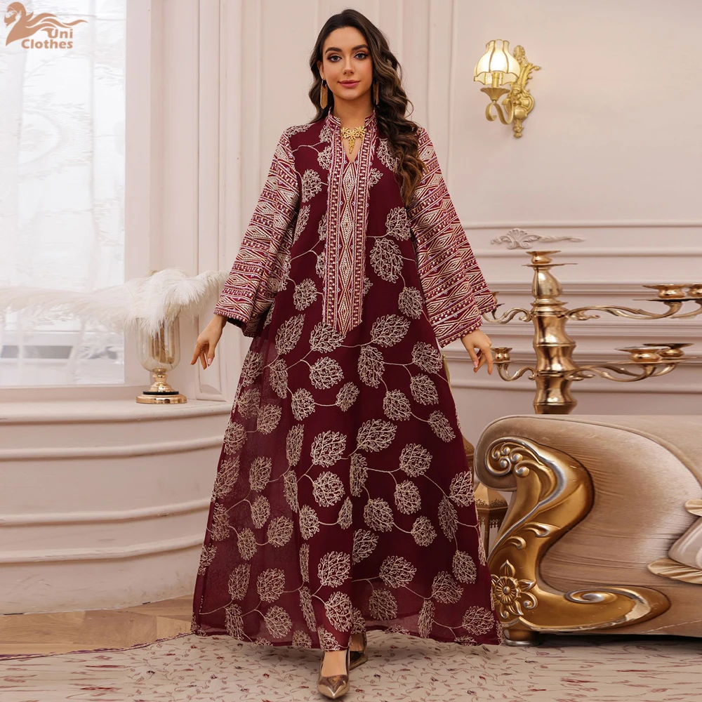 Eid femmes musulmanes fête longue Robe robes broderie gland Abayas caftan arabe Islam Ramadan marocain dubaï robes Jalabiya 2025