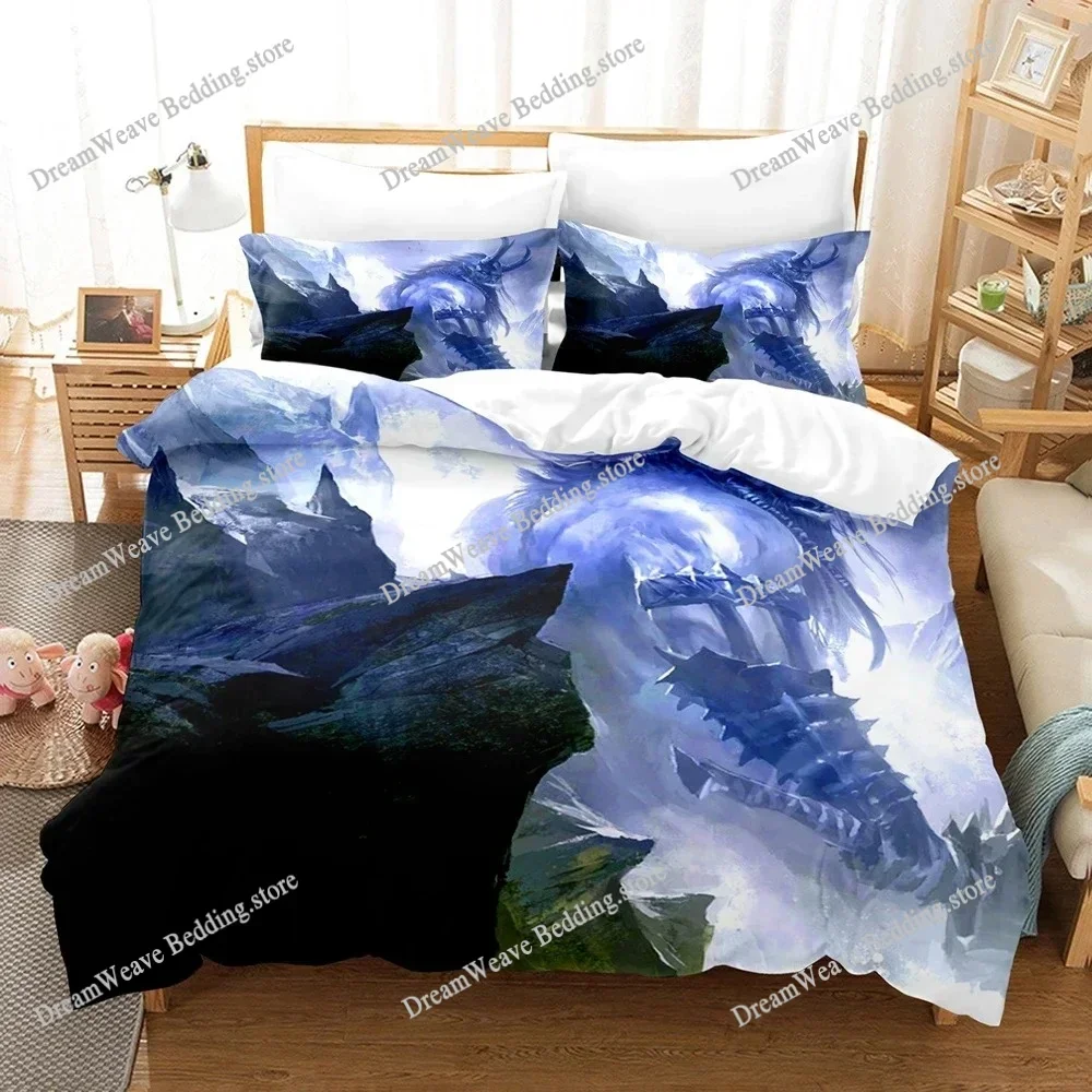 

Fantasy Witch Dragon Alien World Cartoon Poster Sheets Quilt Covers Bedding Dormitory Sheets Bedding Set Soft Warm Bedding Set