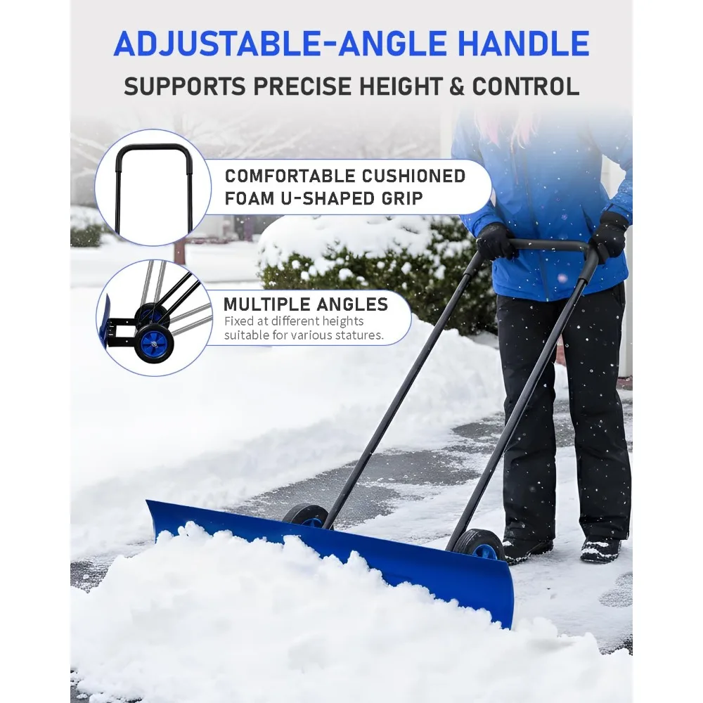 مجرفة أوتفيتا 39 بوصة مع عجلات، إزالة محراث الثلج بعجلات ثنائية الاتجاه للممر والأرصفة مع