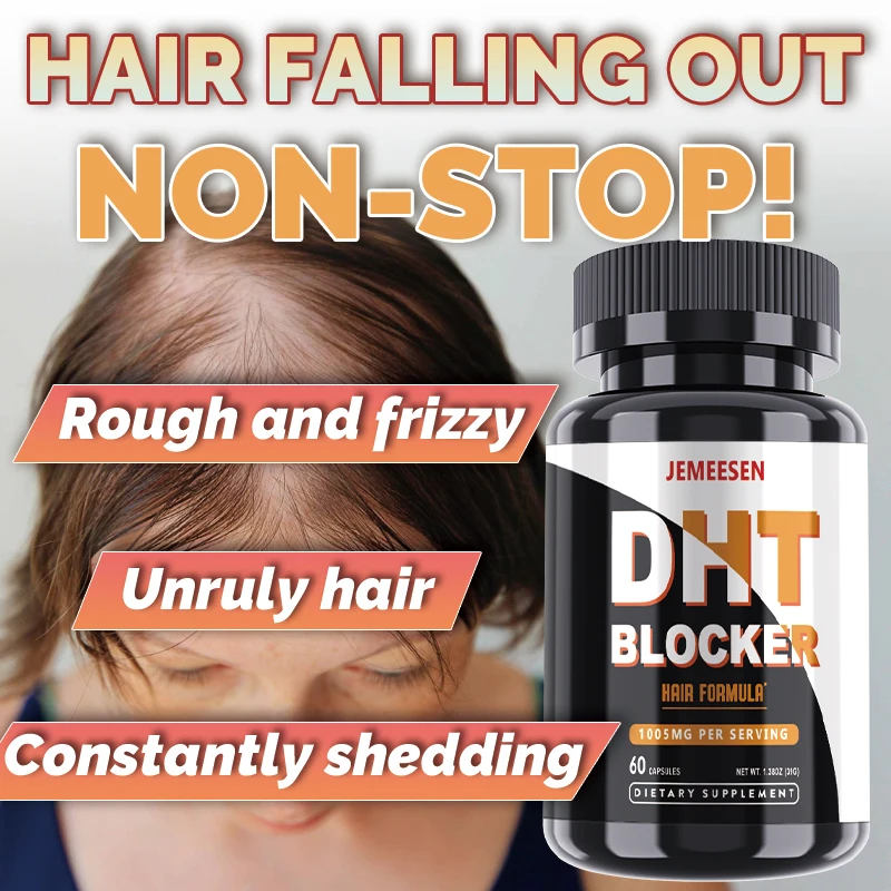 

Advanced DHT Blocker With Saw Palmetto Powder,Hair Growth Supplement for Hereditary Thinning Hair - for Men and Women, Hair Loss