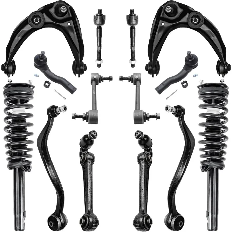 

Detroit Axle - 2.5L Front End 14pc Suspension, Ready Struts, Upper & Lower Forward Rearward Control Arms, Inner & Outer Tie Rods