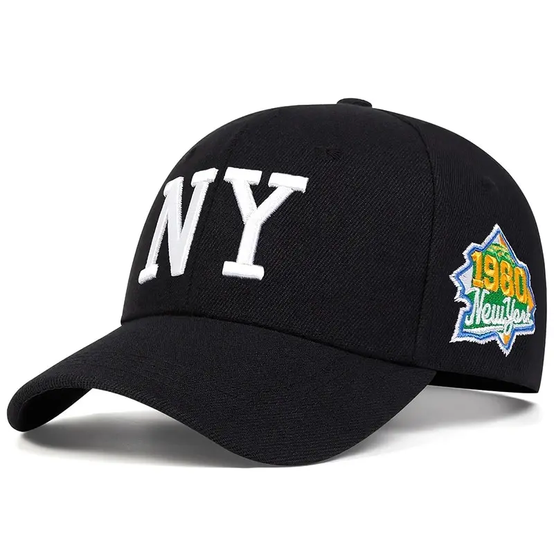 Unisex NY Letter Embroidery Baseball Caps Spring Autumn Outdoor Adjustable Casual Hats Sunscreen Hat