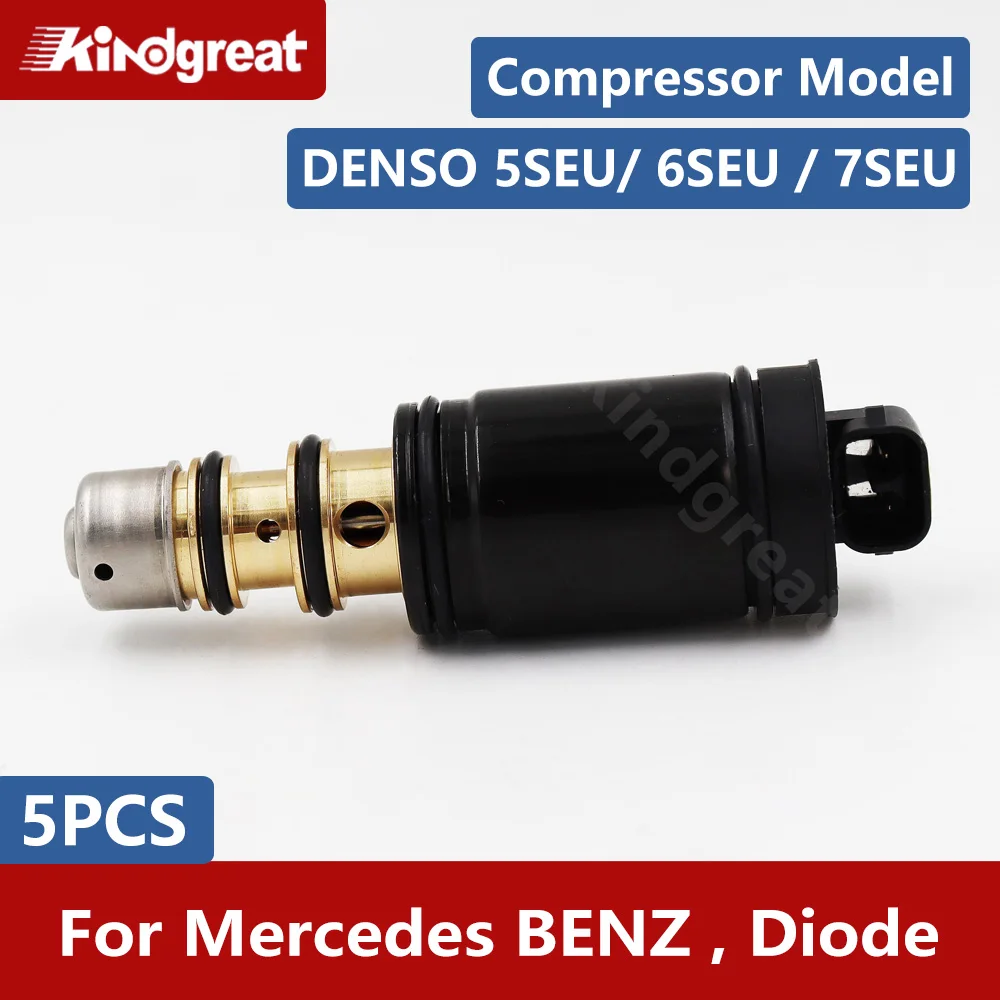 5PCS/Lot NEW Denso 5SEU 6SEU 7SEU A/C Air Conditioning Compressor Control Valve For Mercedes-Benz W204 C180 C200 C260 W212 W211