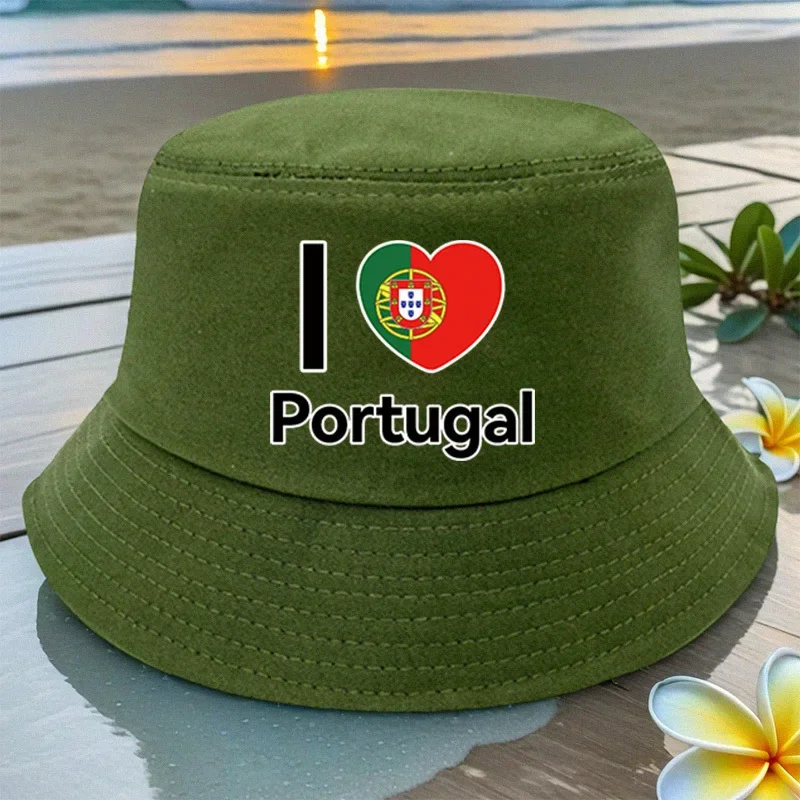 Custom Hat A Bucket Hat With A I Love Portugal