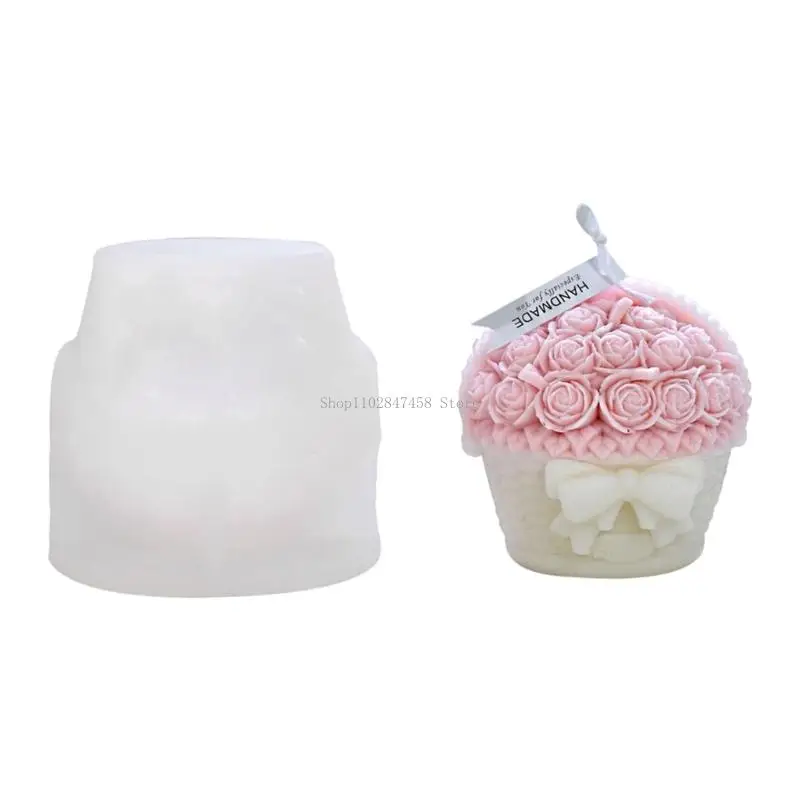 

Silicone 3D Flower Basket Mold for Crafting Scented Home Decoration Mould