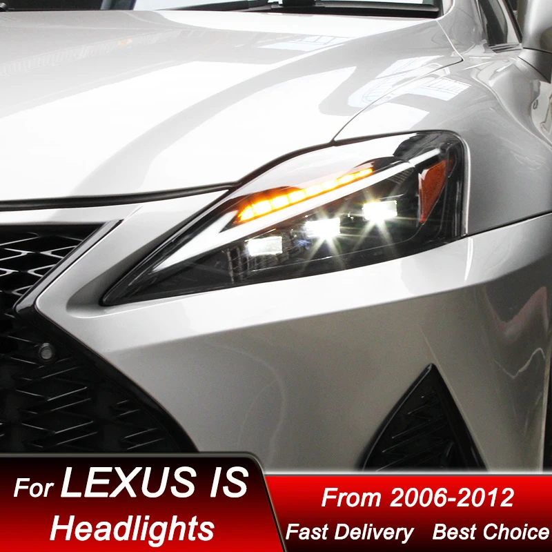 

Фары для Lexus IS 06-12 IS350 IS200 (левый/правый руль), полностью светодиодные, в сборе, с проекционными линзами, комплект для модернизации