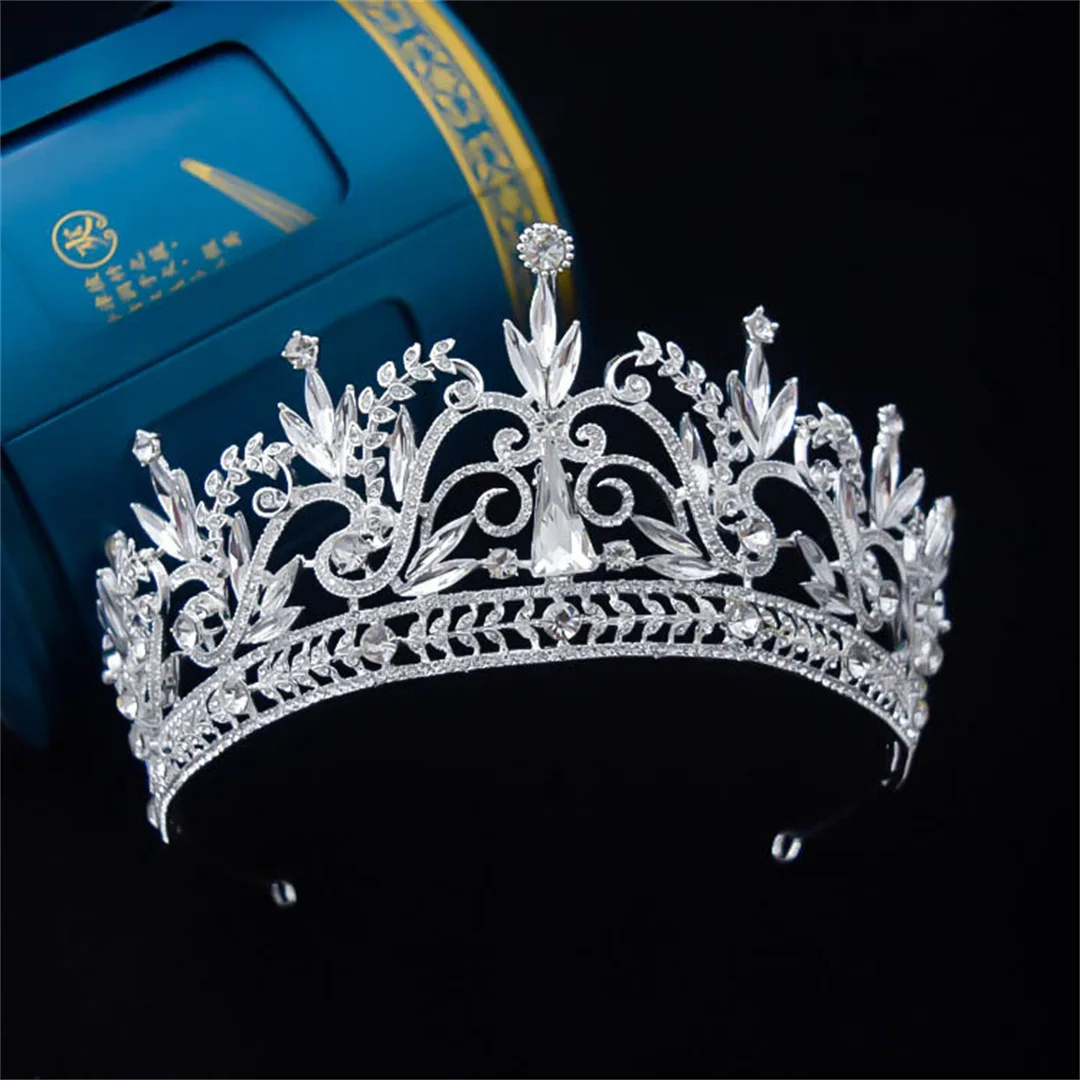 Tiara nupcial con diamantes de imitación de estilo coreano, diademas de corona, accesorios para el cabello de boda, accesorios de boda