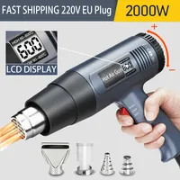 2000W Industrial Electric Hot Air Gun Digital Display Car Film Heat Gun Air Dryer for Soldering Thermal Blower Shrink Wrapping