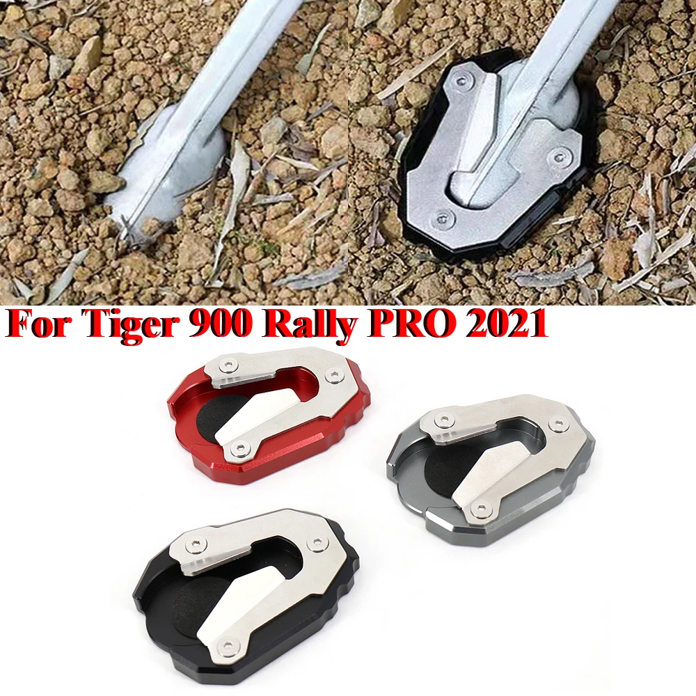 For Triumph Tiger 900 Rally PRO Motorcycle Accessories CNC Aluminum Foot Enlarger Stand Extension Plate Side Foot Kickstand