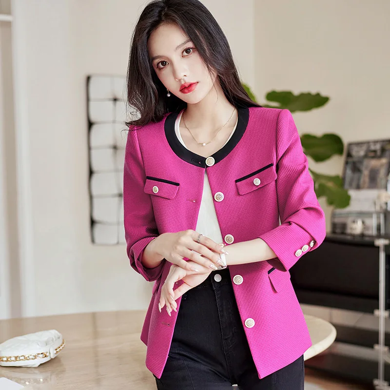 

Formal Blazers Feminino for Women Autumn Winter OL Styles Professional Work Wear Jackets Coat Outwear Tops Blaser Clothes