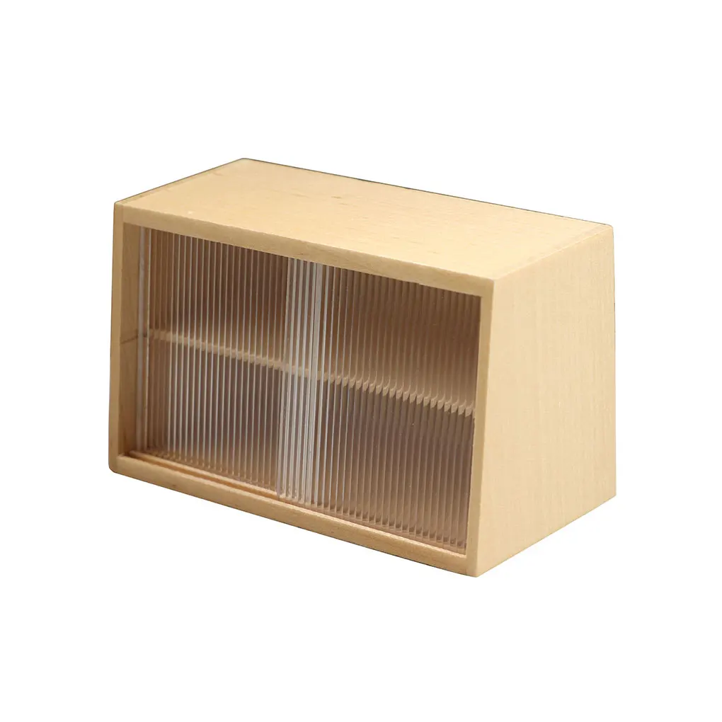 1/12 خزانة كعك بيت الدمى محاكاة أثاث خشبي نموذج خزانة صغيرة لتقوم بها بنفسك عرض الدمى لمركز مقهى المطبخ #1