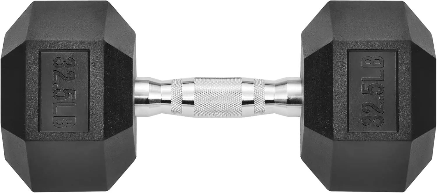 

Dumbbells Rubber Coated Cast IronBlack Dumbbell Free Weights for Exercises