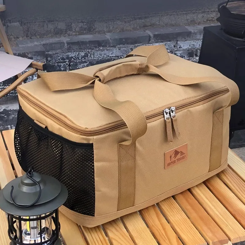 

Сумка для хранения кемпингового снаряжения, складная многофункциональная сумка для пикника большой емкости, портативные практичные принадлежности для кемпинга на открытом воздухе